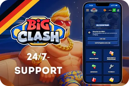 
BigClash Kundendienst rund um die Uhr erreichbar