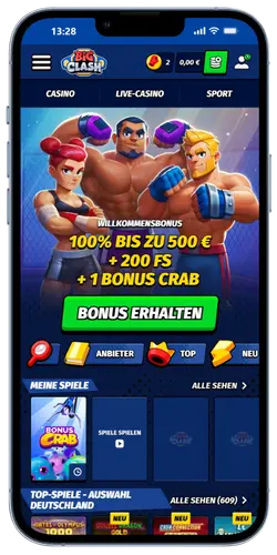 BigClash Konto erfolgreich angemeldet