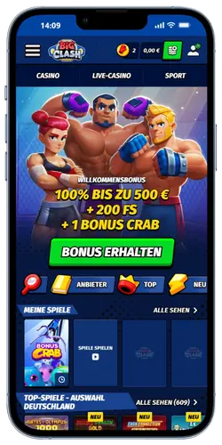 BigClash Konto erfolgreich erstellt
