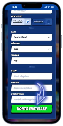 BigClash Registrierungsformular ausfüllen