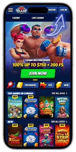 BigClash official website with Log In button in the top right corner