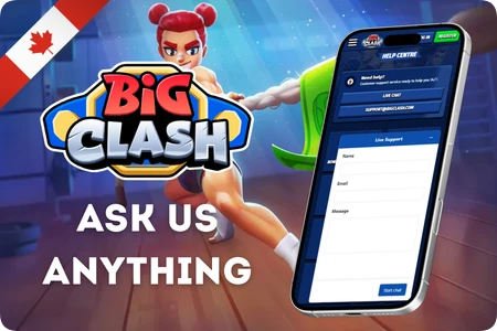 BigClash customer support channels for account and login assistance