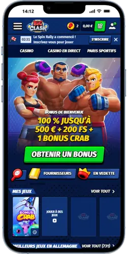 BigClash compte créé redirection vers la page principale