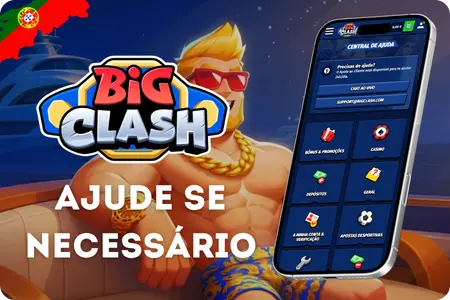 Canais de suporte BigClash Casino incluindo chat ao vivo e e-mail para jogadores registados Portugal