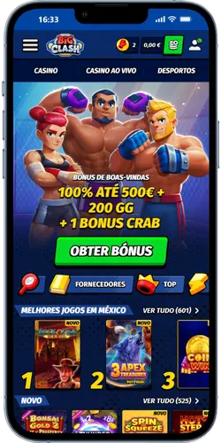 Página principal BigClash após autorização bem-sucedida da conta