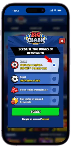 Scegli il bonus BigClash