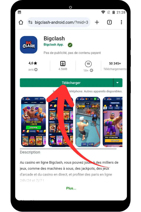 BigClash installer depuis Play Market